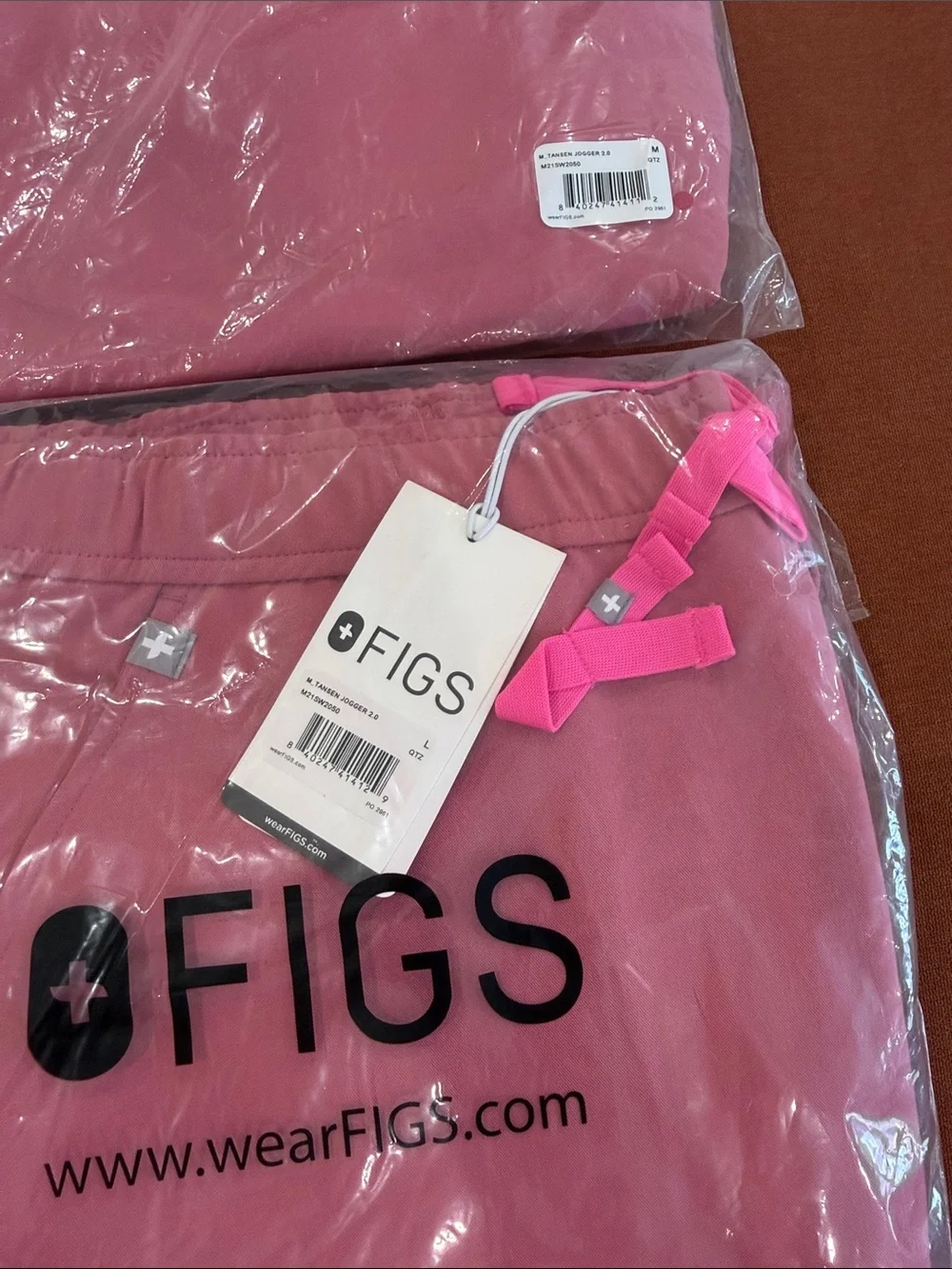 Figs Mens Rose Pink Scrub Pants L and M